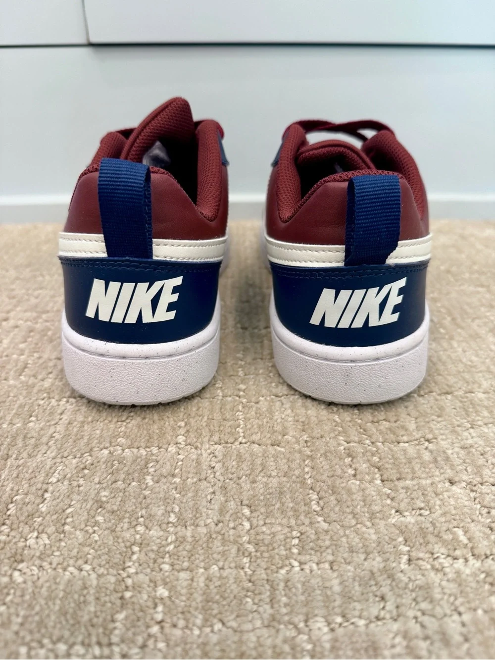 Nike Kids Court Borough Low Recraft Sneakers - navy & burgandy